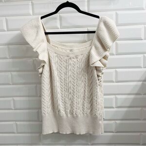 Target A New Day Women’s Knitted Sleeveless Top with Ruffled Shoulders